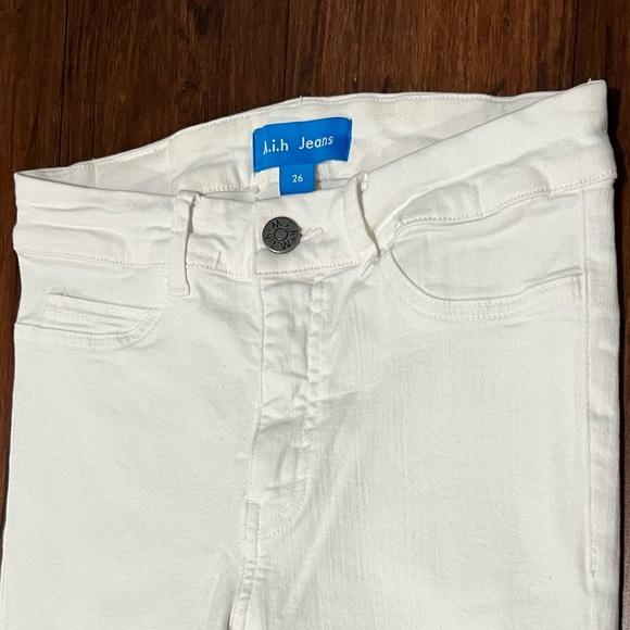 M.i.h. Power White Marakesh Stretch Slim Kick Flare Jean Sz 26 - Picture 3 of 11